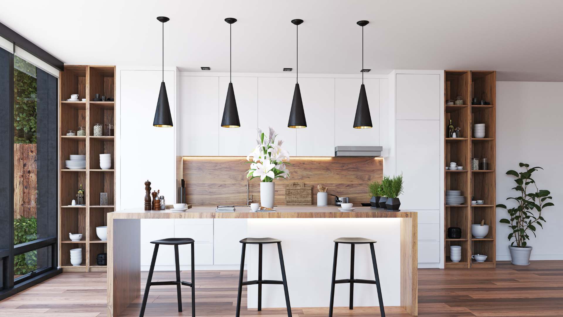 Kitchen Remodeling Contractor 3 lights