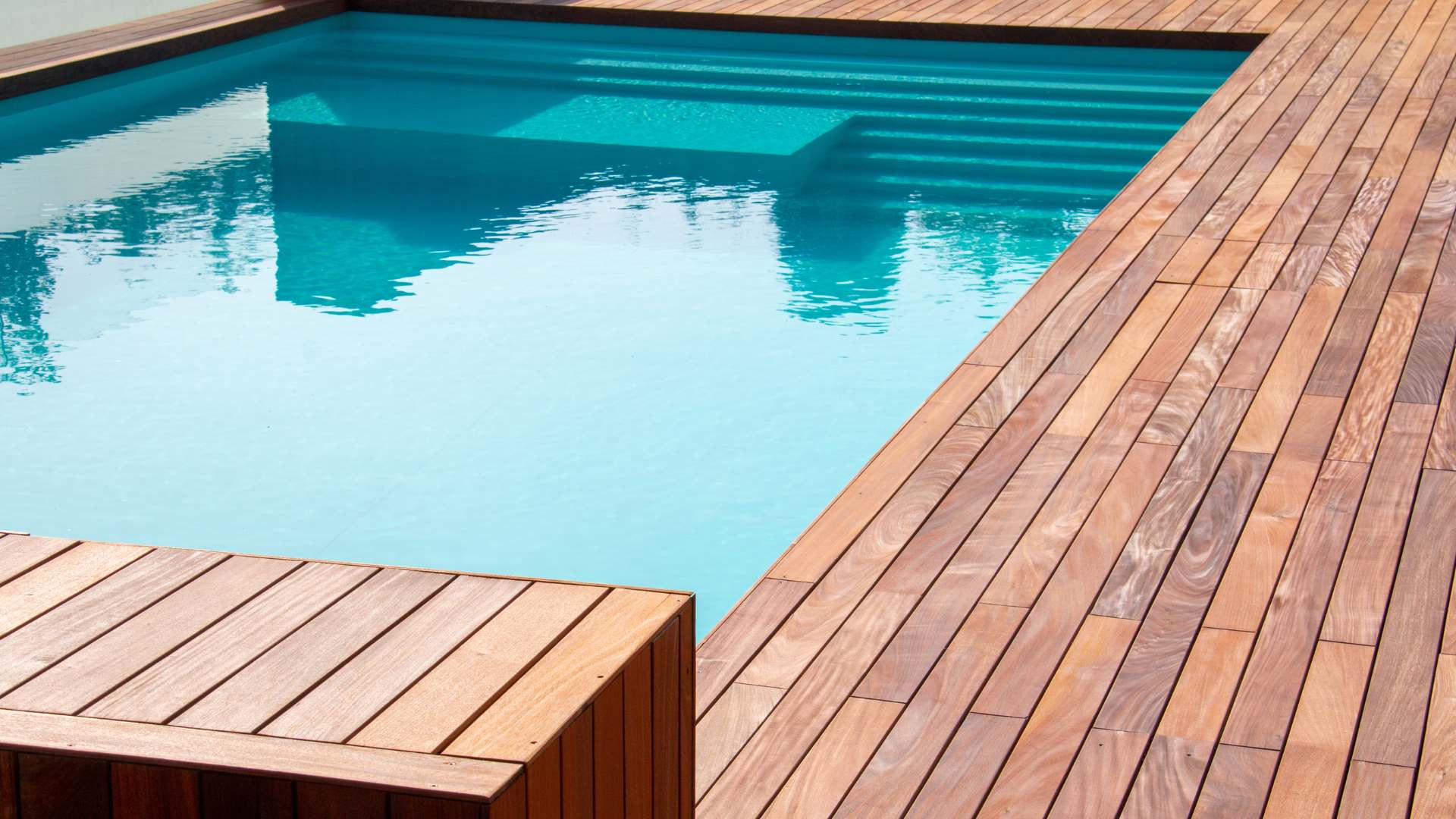 Deck installation around pool